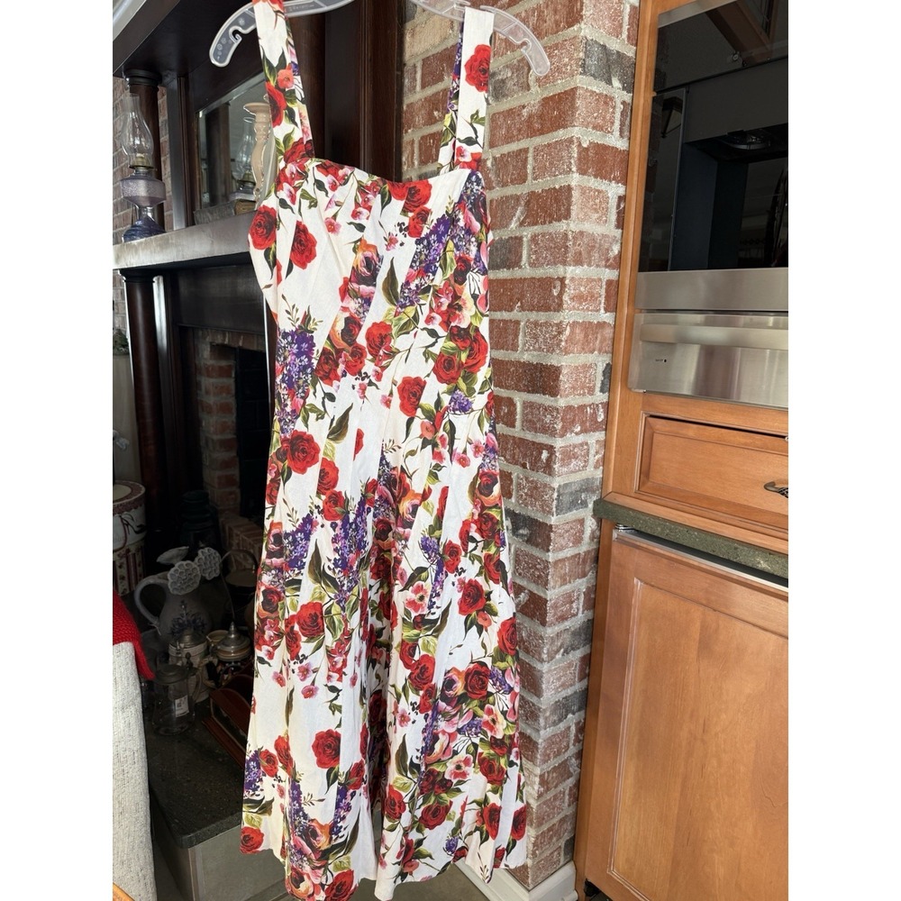 Boston Proper Womens Multicolor Floral Maxi Dress Size 10 Empire Flowy Strap